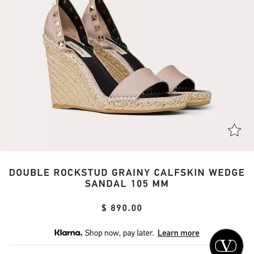 Valentino Women's Pink Wedge Sandals